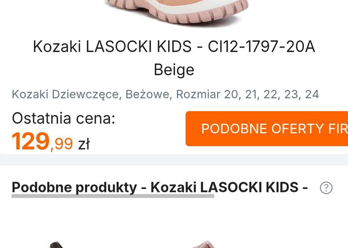 Grajewo ogłoszenia: Sprzedam buciki Lasocki rozmiar 20.