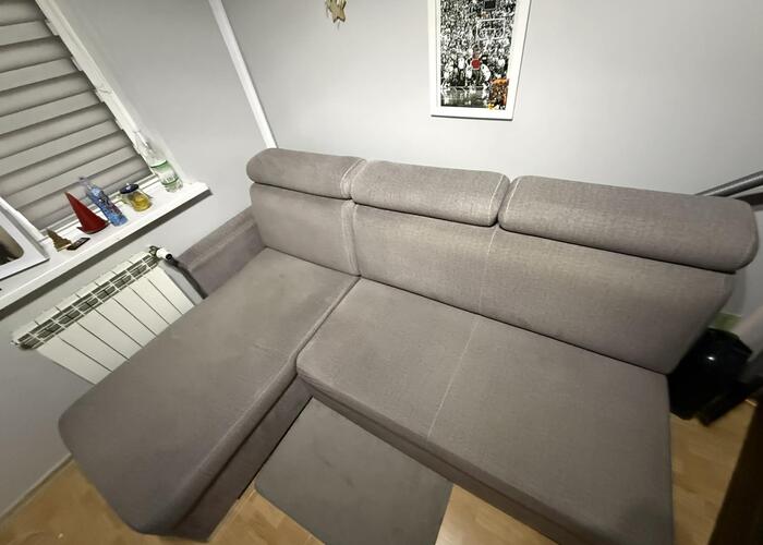 Grajewo ogłoszenia: Sprzedam narożnik z funkcją spania. Posiada pojemnik na posciel i...